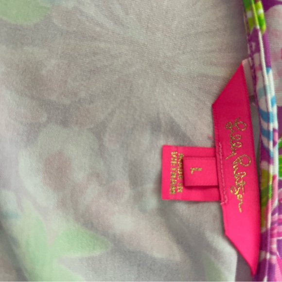 EUC Lilly Pulitzer Ankorage Midi Dress Short Sleeve Jersey Pink Multi - Picture 6 of 8